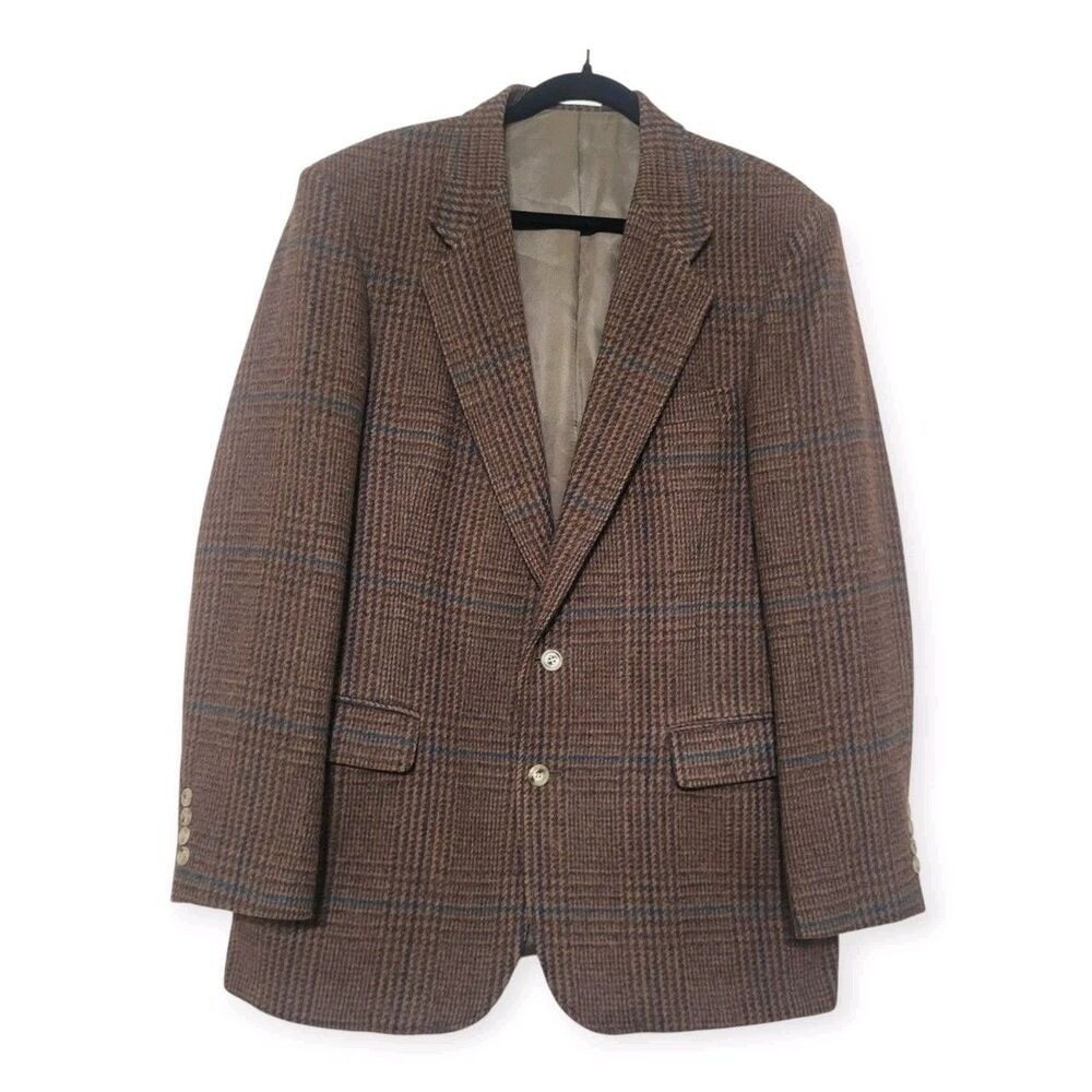 Frederick‎ Clothiers Vintage Plaid Winter Sport Blazer Jacket- Wool? Sz 42L Mens